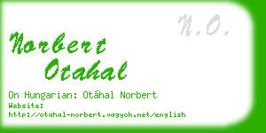 norbert otahal business card